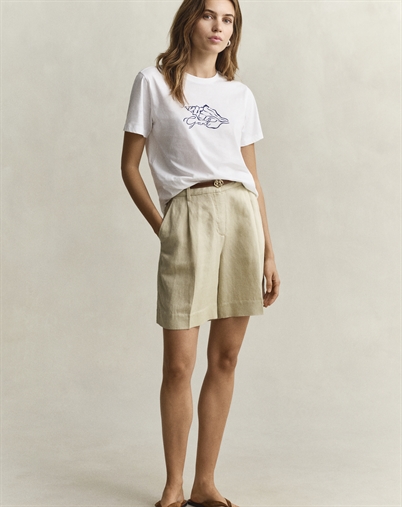 Gant - Linen Blend Shorts - Oat Beige